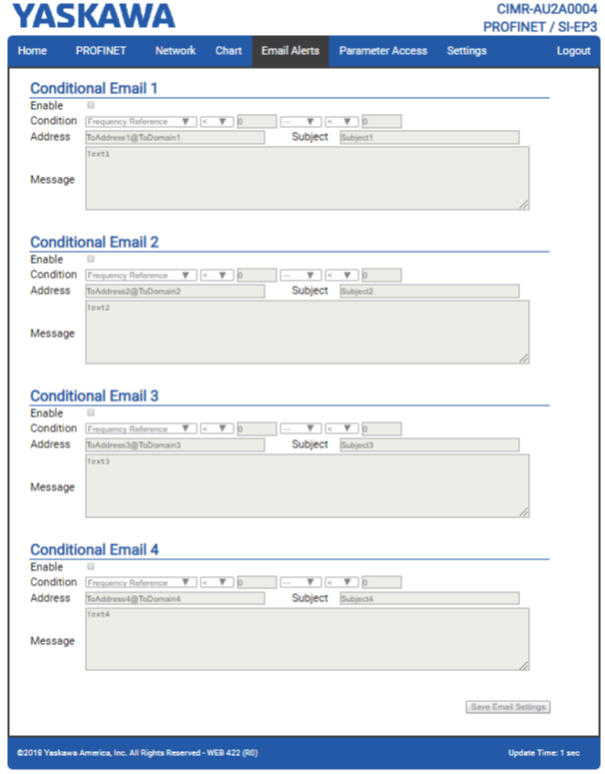       (Email Alerts)  YASKAWA   SI-EP3